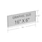 Azar Displays Clear Acrylic Header Sign Holder- Insert Your Own Graphic 16" x 6" 700040 - alternate 3